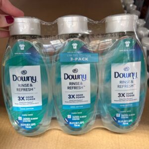 Downy Rinse & Refresh Laundry Fabric Rinse, Cool Cotton, 3 Bottles, 76.5 fl. oz.