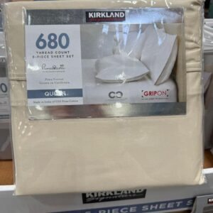 Kirkland Signature 680 Thread Count Sheet Set Queen- Beige
