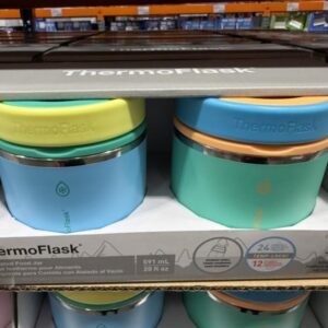 ThermoFlask 20 oz Insulated Food Jar, 2-pack Blue and Green