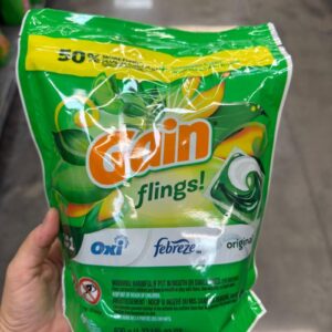 Gain Flings 3-in-1 Oxi Boost and Febreze Laundry Detergent Pacs, Original Scent, 22 oz