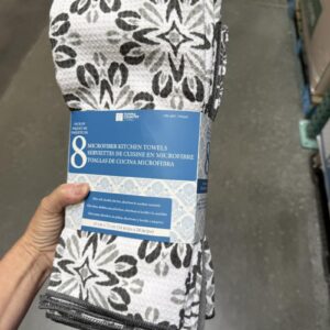 Microfiber Kitchen Towels, 8-pack Gray