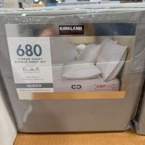 Kirkland Signature 680 Thread Count Sheet Set Queen - Gray
