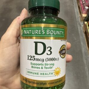 Nature's Bounty Vitamin D3 125 mcg, 400 Softgels