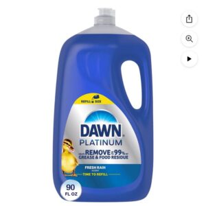 Dawn Platinum Dishwashing Liquid Dish Soap, Refreshing Rain 90 fl. oz.
