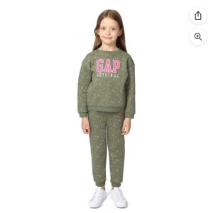 Gap Toddler Girls Logo Fleece Set (2T a 5T) green
