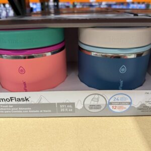 ThermoFlask 20 oz Insulated Food Jar, 2-pack Pink and Blue