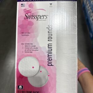 Swisspers hypoallergenic cotton rounds 900 count