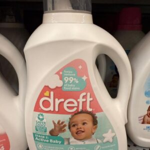 Dreft Active Baby Liquid Laundry Detergent for Sensitive Skin, Hypoallergenic, 92 fl oz, 64 Loads