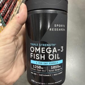 Sports Research Triple Strength Omega-3 Fish Oil, 150 Fish Softgels