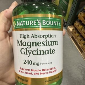 Nature's Bounty Magnesium Glycinate 240 mg, 180 Capsules