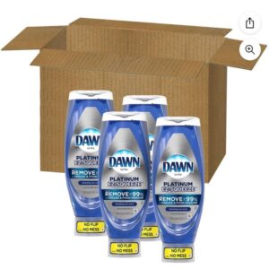 Dawn EZ-Squeeze Platinum Liquid Dish Soap, Fresh Rain Scent, 4 pk., 97.2 fl. oz.