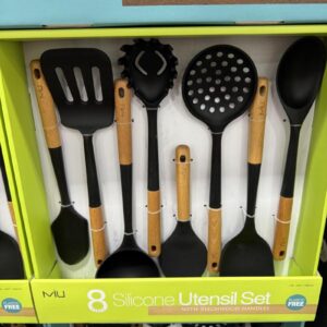 Miu 8 Silicone Utensil Set with Beechwood Handles