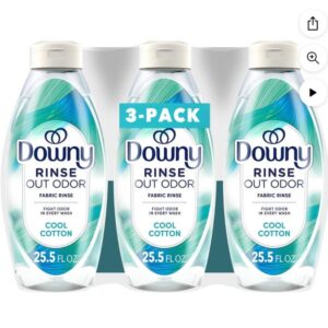 Downy Rinse & Refresh Laundry Fabric Rinse, Cool Cotton, 3 Bottles, 76.5 fl. oz.