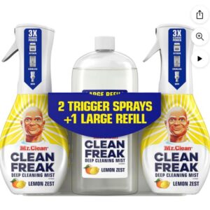 Mr. Clean Clean Freak Multi-Surface Cleaner, Lemon Zest, 2 trigger sprays + refill