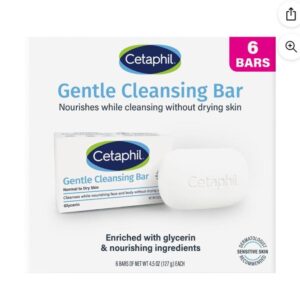 Cetaphil Gentle Cleansing Bar, 4.5 oz., 6 ct.