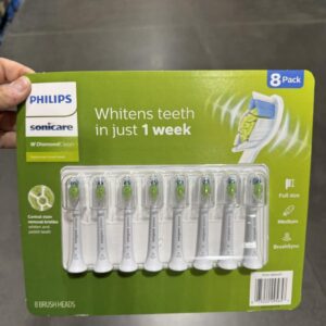 Philips Sonicare DiamondClean, Replacement Electric Toothbrush Heads, Medium Bristle, 8-count