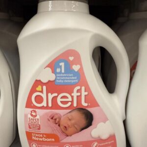 Dreft Newborn Baby Liquid Laundry Detergent, Sensitive Skin, Hypoallergenic, 64 Loads, 92 fl oz