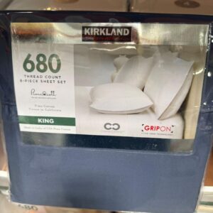 Kirkland Signature 680 Thread Count Sheet Set King - Dark Blue