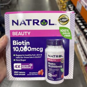 Natrol Biotin 10,000 mcg. Fast Dissolve Tablets, 250 Tablets