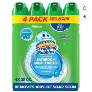 Scrubbing Bubbles Bathroom Cleaner, Rainshower, 4 ct., 100 oz.