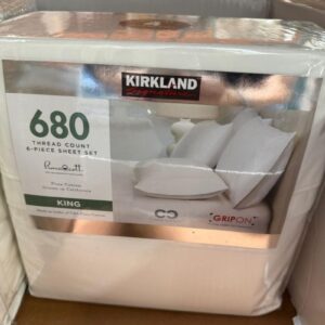 Kirkland Signature 680 Thread Count Sheet Set King - White