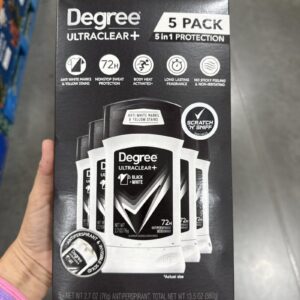 Degree ultraclear plus deodorant for men 5 pack