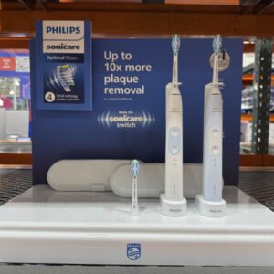 Philips Sonicare Optimal Clean Rechargeable Electric Toothbrush, 2-pack