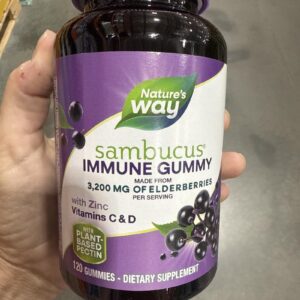Nature's Way Sambucus Elderberry with Vitamin C and Zinc, 120 Gummies