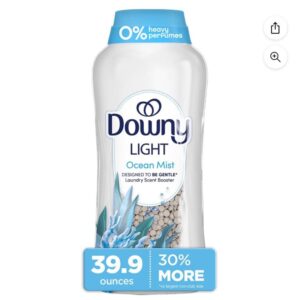Downy Light Laundry In-Wash Scent Booster Beads, Ocean Mist Scent, 39.9 oz