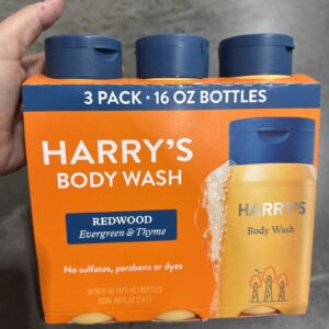 Harrys redwoods body wash for men 3 pack