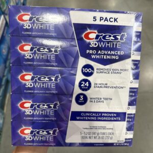 Crest 3d white advanced toothpaste 5 pack