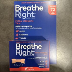 Breathe Right Extra Strength Tan Nasal Strips, 72 Strips