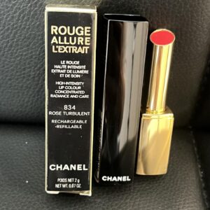 Batom Chanel Rouge Allure L’extrait cor 834 Rose Turbulent. NOVO