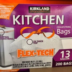 Kirkland KItchen Saco de Lixo com Alça (49litros) – 200 unidades
