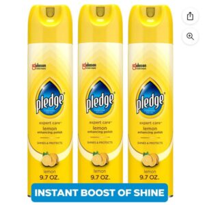 Pledge Furniture Enhancing Polish Spray, Lemon, 3ct., 29 oz.