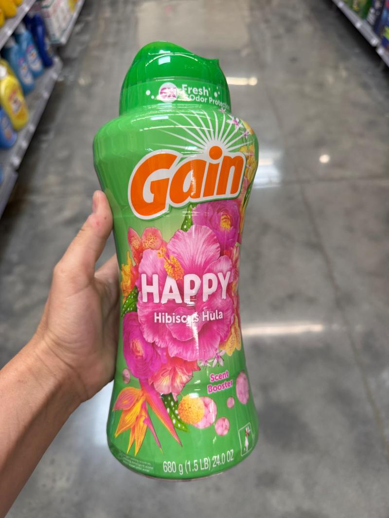 Gain In-Wash Laundry Scent Booster Beads, Happy, Hibiscus Hula, 24 oz