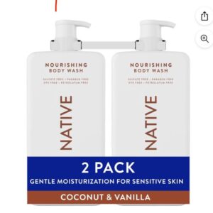 Native Nourishing Body Wash, Coconut & Vanilla, 36 fl. oz., 2 pk.
